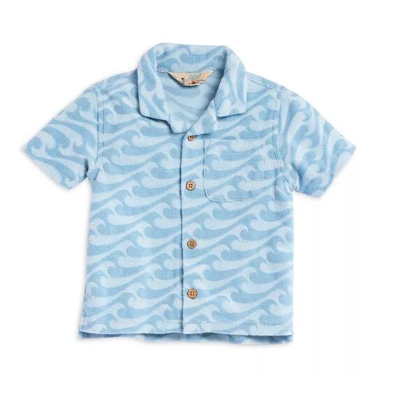 FAHERTY | Boys Cabana Towel Terry Wave Cabana Shirt Camp Shirt | 3T - Picture 1 of 5